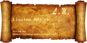 Lisztes Márk névjegykártya
